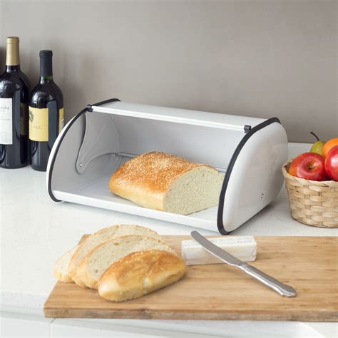 metal white bread box|metal bread box walmart.